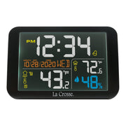 La Crosse Technology front display showing time temperature humidity for instant reference