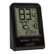 La Crosse Technology front display showing temperature and humidity for quick checks