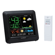 La Crosse Technology front display showing color forecast and readings, easy readability benefit