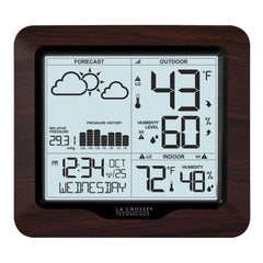 La Crosse Technology console backlight lit offering nighttime readability