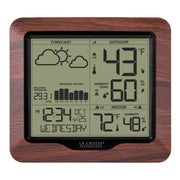 La Crosse Technology front console view showing readable forecast and readings