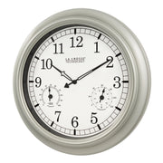 La Crosse Technology front view showing large dial and high-contrast numerals for easy reading