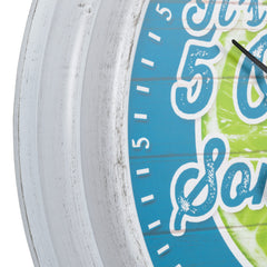 La Crosse Technology distressed white frame detail adding coastal character