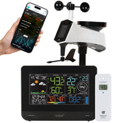 La Crosse Technology front display showing current conditions and colorful forecast — clear at-a-glance planning