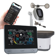 La Crosse Technology console front showing color display and easy reading benefit