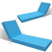 L'AGRATY front view of chaise cushions showing sleek fit and comfort
