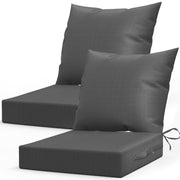 L'AGRATY front view on patio sofa showing comfortable seating