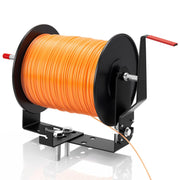 Lanties front view of spool bracket showing compact profile and secure hold