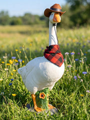 LarpGears front view porch goose showing lifelike silhouette and curb appeal