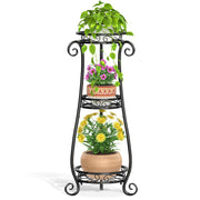 LASZOLA front view of 3-tier stand showing neat vertical plant display and space saving