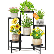 LASZOLA front view of 6-tier stand showing neat vertical plant display and space saving
