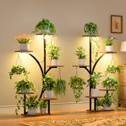 LATIBELL front view of two stands showing vertical storage and organized plants