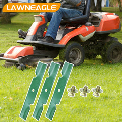 Lawneagle sharp edge closeup offering cleaner grass cuts