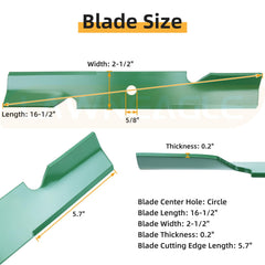 Lawneagle center hole pattern detail ensuring exact fit