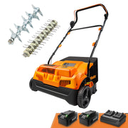 LawnMaster front view showing compact design and easy storage benefit