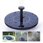 LAWOHO front view of solar fountain showcasing compact design and benefit of easy setup