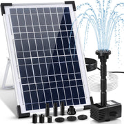 LAWOHO front view of solar fountain pump showing design and curb appeal
