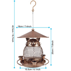 LBTING feeder close-up of adjustable squirrel-proof baffle for seed protection