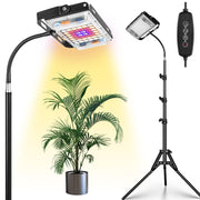 LBW grow light front view showing lamp and tripod, ideal for indoor plant coverage