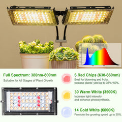 LBW grow light flexible gooseneck close-up enabling precision direction of light
