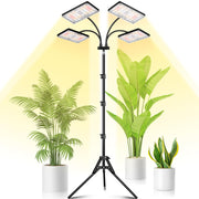 LBW front view of quad-head grow light showing wide coverage and even illumination