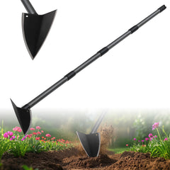 Lcokeiy front view of triangle hoe showing full tool and blade balance