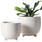 LE TAUCI front view of white reactive glaze pots showing elegant finish and balance