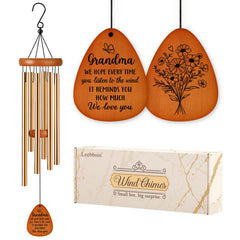 Leebbsin front packaging showing chime ready to gift and protected