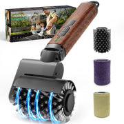 Leebein front view of electric grill brush showing controls and handle benefit quicker cleaning