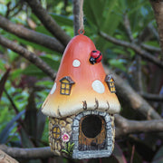 Leekung mushroom birdhouse front view showing decorative design and sturdy build