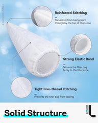 Leemone elastic round strap and attachment point securing the bag to vacuum for leak prevention