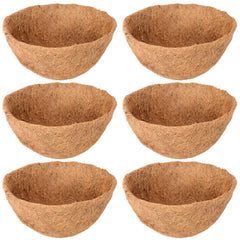 Legigo front view of six 14-inch coco liners showing packaging and quantity benefit