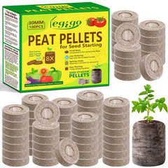 Legigo front packaging showing 100 peat pellets and clear instructions benefit convenience