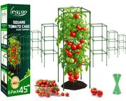 Legigo front packaging showing six 45-inch cages and included ties for organized gardening