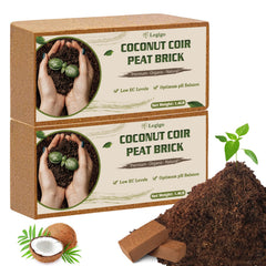 Legigo front packaging showing two coco coir bricks and product benefits