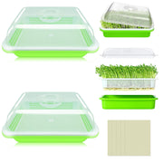 Legigo front view of two stacked sprouter trays showing compact design and storage benefit