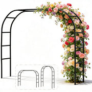 LeJoy Garden front view of metal arbor showing elegant backyard entrance benefit