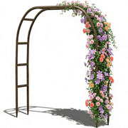 LeJoy Garden arch front view showing elegant bronze finish and benefit of focal entrance