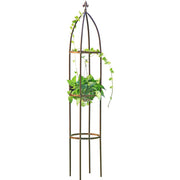 LeJoy Garden obelisk front view showing elegant vertical support and durable finish