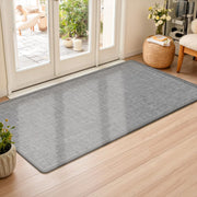 LEKEEPGO front view entrance mat showing full grey coverage and neat edges