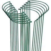 LEOBRO front view of 12 plant stakes showing full set and shape, durable support