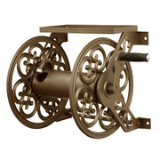 Liberty Garden front view bronze reel showing compact, durable storage benefit