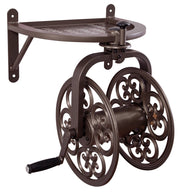 Liberty Garden front view of reel shows compact bronze design and organized storage