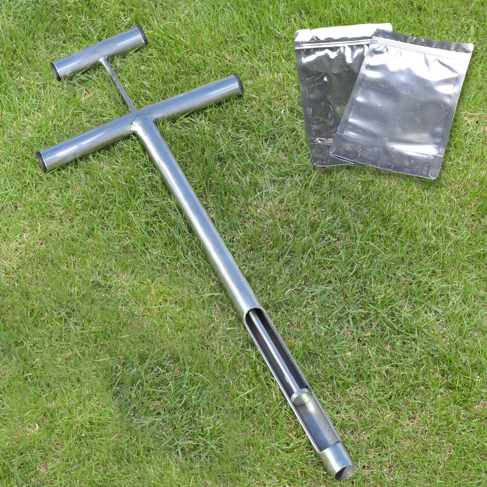 Lichtund 16-inch soil probe front view showing full tool and benefits