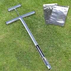Lichtund 16-inch soil probe front view showing full tool and benefits