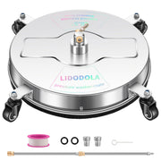 LidoDola front view showing robust stainless housing and wide cleaning path
