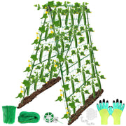 LifeisLuck front view of A-frame trellis showing sturdy vertical support and space-saving benefit
