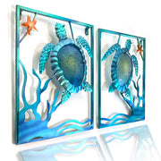 LIFFY front view showing turtle shape and blue glass shell, adds coastal charm