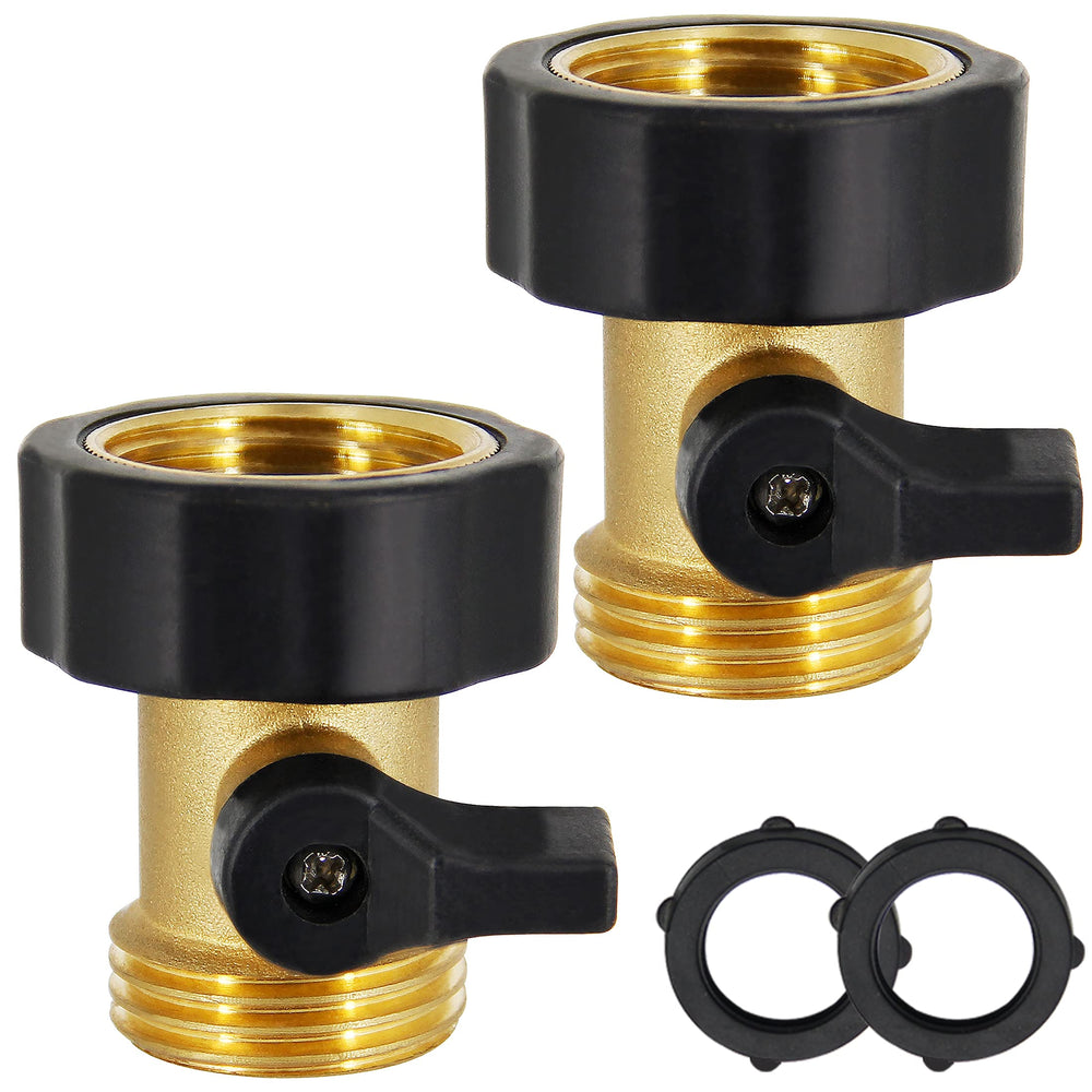 Lifynste front view of brass shut-off valve showing solid construction and reliable control
