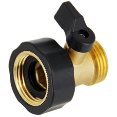 Lifynste valve attached to garden hose in use for quick on off water control